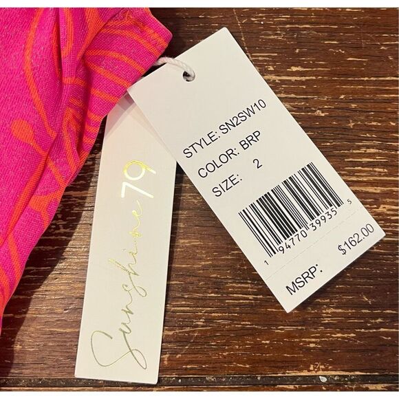 Sunshine 79 All A Flutter Keyhole Midriff One Piece Swimsuit Size 2 - Picture 6 of 8